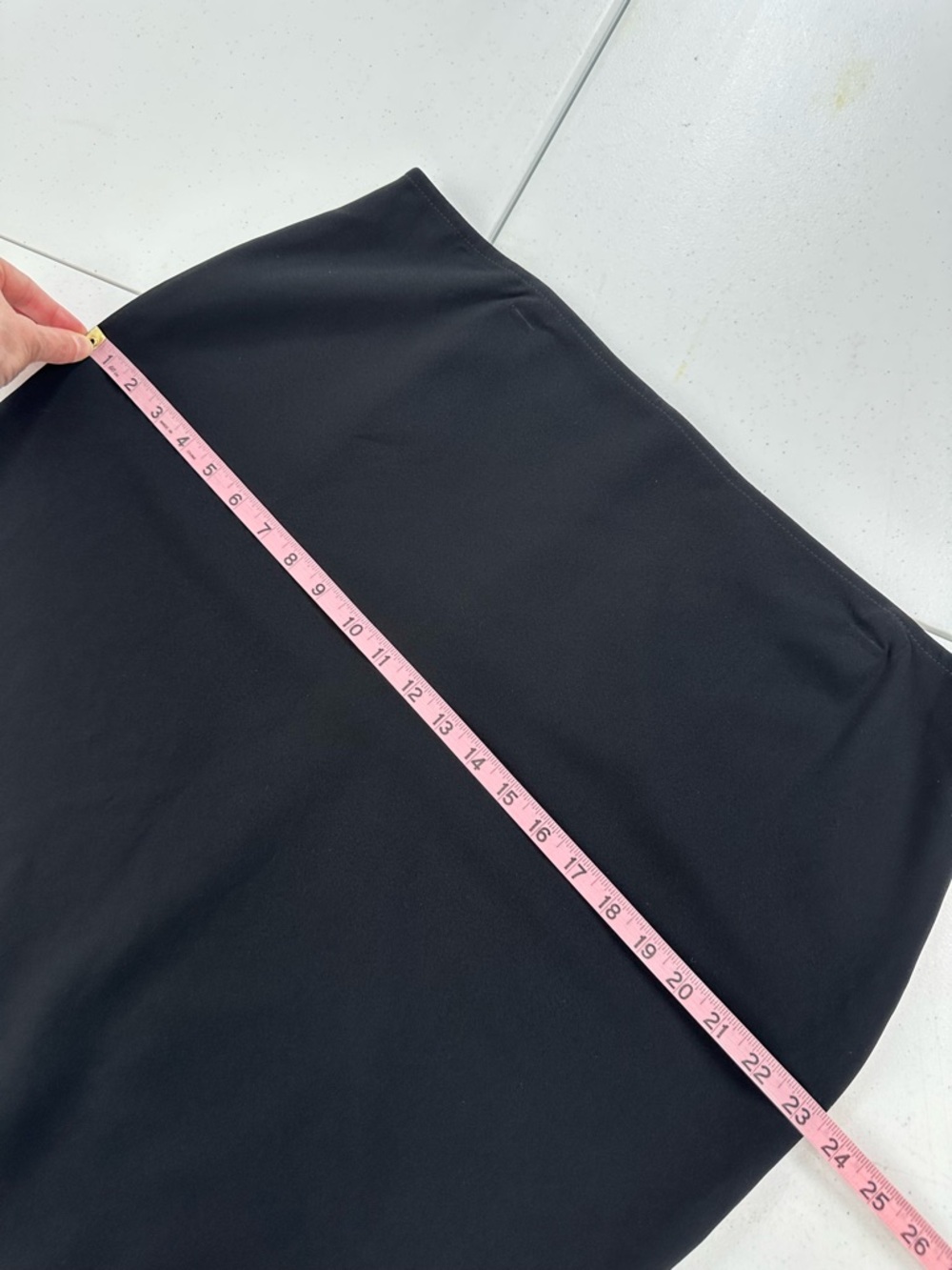 St John Caviar Straight Tailored Black Skirt Silk Lined Career Classic Luxury 16 - Picture 5 of 12